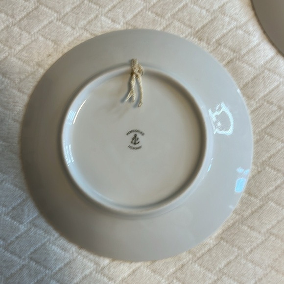 Set of 4 Porsgrund Norway plates, blue & white, scenes of Norway, fjord reindeer - Picture 8 of 11